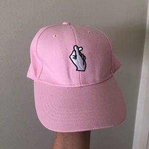 Pink Fingerheart Baseball Cap